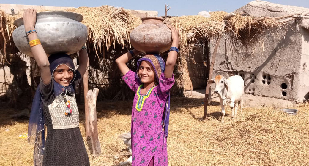 Water well in Pakistan Hamzo Mallah village in Sindh