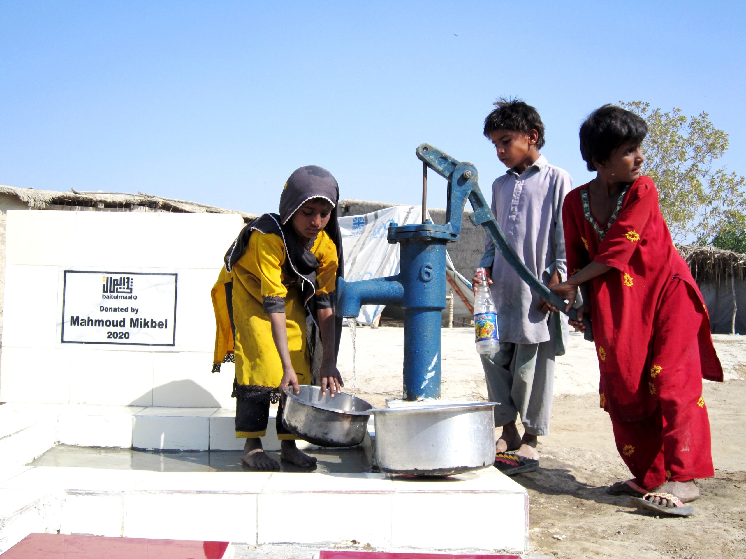 Water well in Pakistan Gul Muhammad Parheri village in Sindh