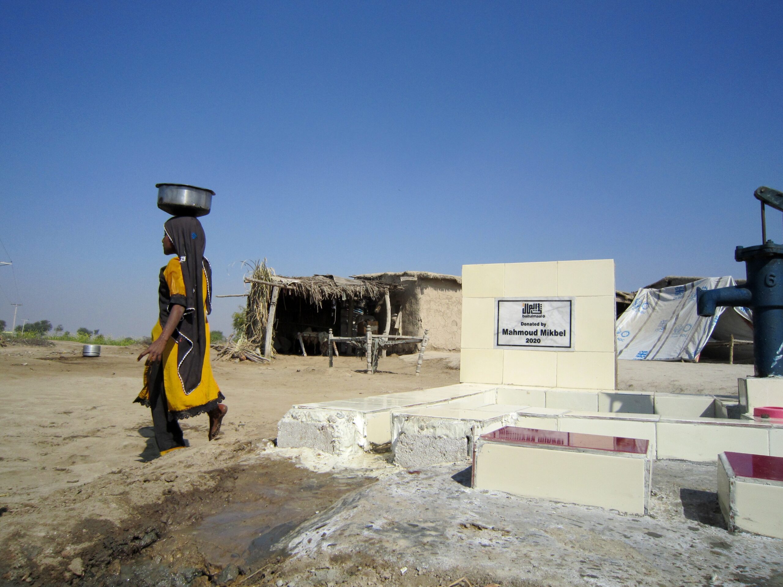Water well in Pakistan Gul Muhammad Parheri village in Sindh