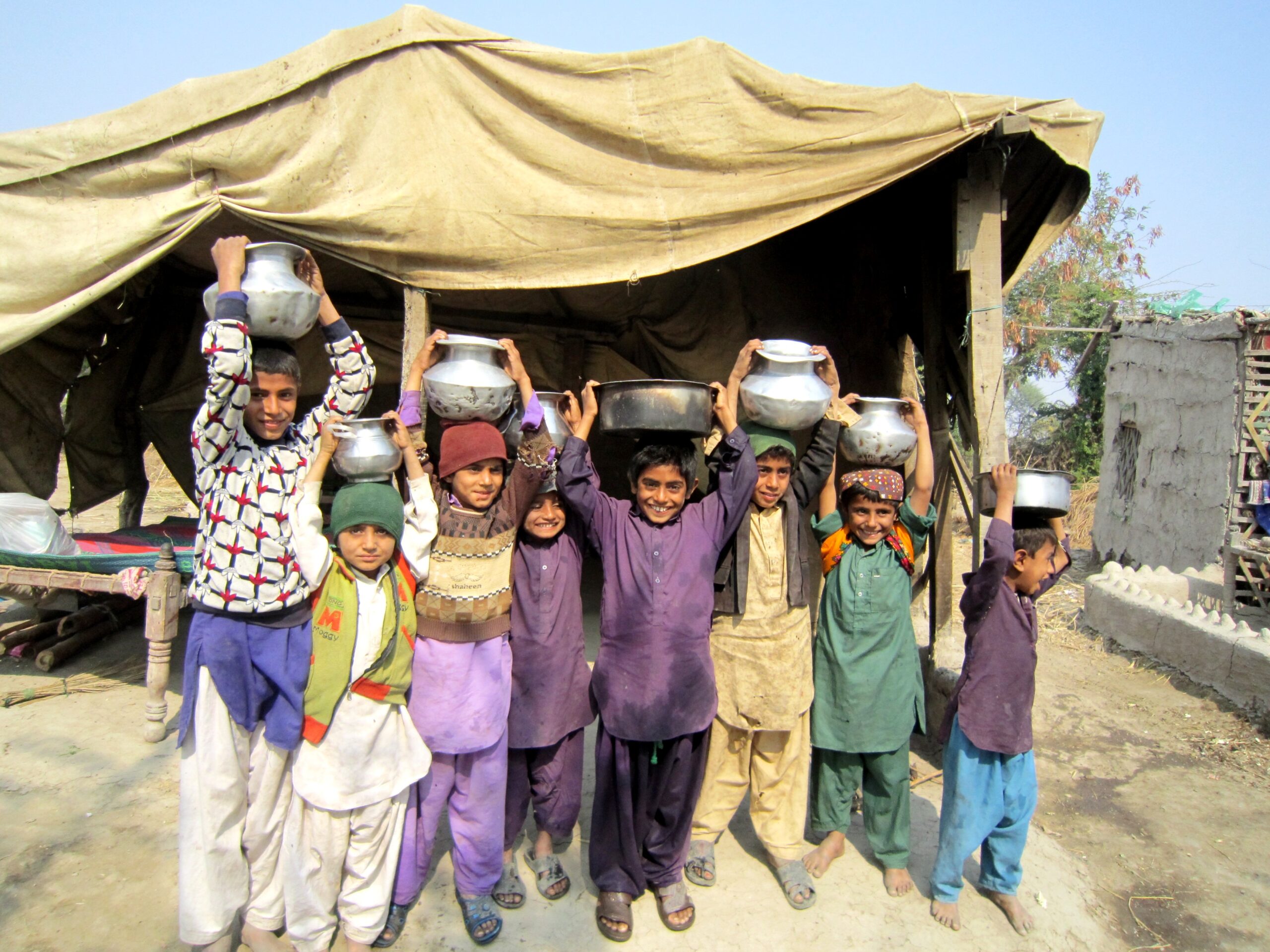 Water well in Pakistan Allah Dino Jat village in Sindh