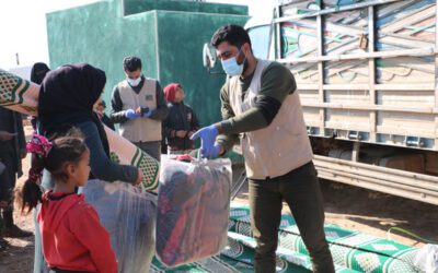 450 Displaced Families in Syria Receive Aid After Recent Storms