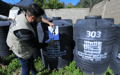 20,000 Palestinians Benefit from Clean Water Tanks in Gaza