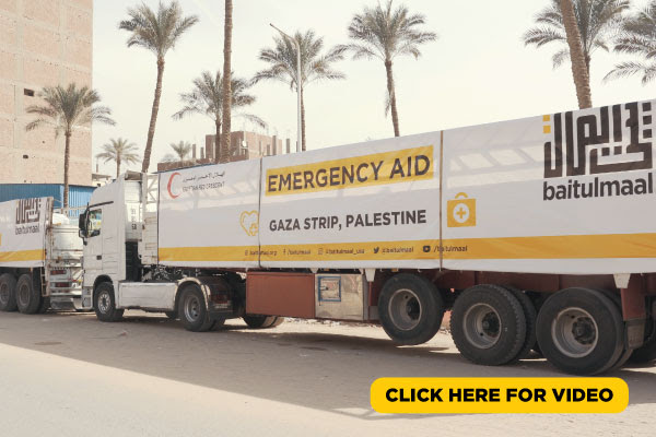 BREAKING NEWS: Baitulmaal Aid Trucks Enter Gaza